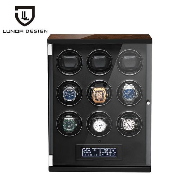 watch boxes & cases lunda luxury 9 automatic watches/black velvet interior/quiet mabuchi motor/easy set-up (macassar wood finish), Black;blue
watch boxes & cases lunda luxury 9 automatic watches/black velvet interior/quiet mabuchi motor/easy set-up (macassar wood finish), Black;blue