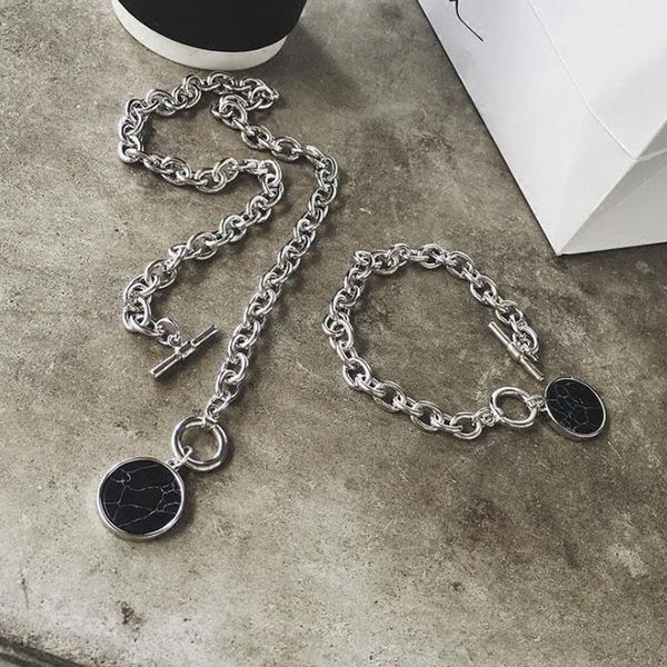 minimalist casual neck chain necklaces for women round marble pendants necklace female fashion hiphop jewelry gift pendant, Silver
minimalist casual neck chain necklaces for women round marble pendants necklace female fashion hiphop jewelry gift pendant, Silver