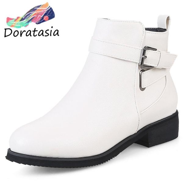 boots doratasia big size 48 women solid zipper buckle ankle shoes chunky heel casual design stylish winter, Black
boots doratasia big size 48 women solid zipper buckle ankle shoes chunky heel casual design stylish winter, Black