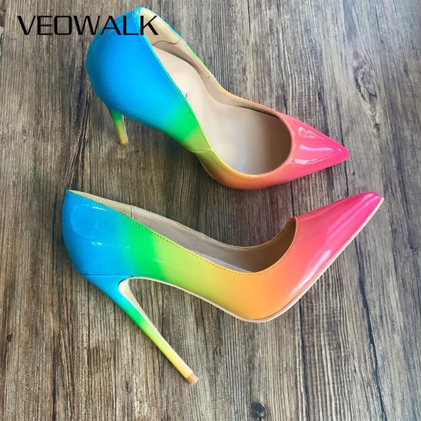 dress shoes veowalk gradient three colors women extremely high heels ladies patent leather pointed toe stilettos cute pumps 8//12cm, Black
dress shoes veowalk gradient three colors women extremely high heels ladies patent leather pointed toe stilettos cute pumps 8//12cm, Black