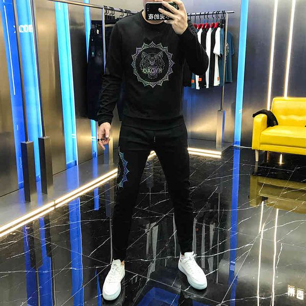 hoodies european station autumn custom-made shirt tiger impression warm crew two piece fashion youth, Black
hoodies european station autumn custom-made shirt tiger impression warm crew two piece fashion youth, Black