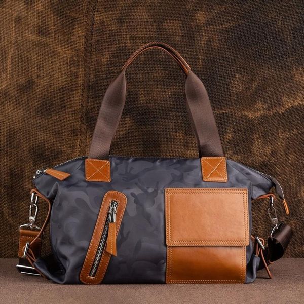 fashion cloth with leather travel bag handbag diagonal shoulder men's business large capacity leisure gym bags duffel
fashion cloth with leather travel bag handbag diagonal shoulder men's business large capacity leisure gym bags duffel