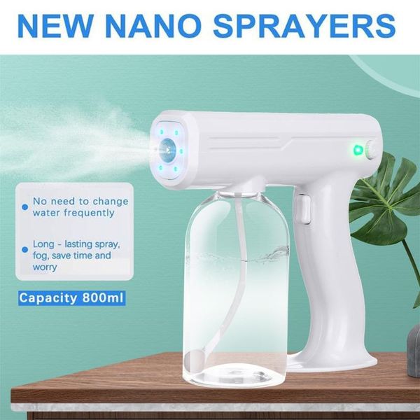 800ml blue light nano steam atomizing fogger disinfection sprayer machine spray gun with battery 2021 watering equipments
800ml blue light nano steam atomizing fogger disinfection sprayer machine spray gun with battery 2021 watering equipments
