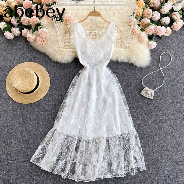 women lace deep o dress korean elegant solid sleeveless a-line dresses summer fashion vacation beach long dress 210715, Black;gray
women lace deep o dress korean elegant solid sleeveless a-line dresses summer fashion vacation beach long dress 210715, Black;gray