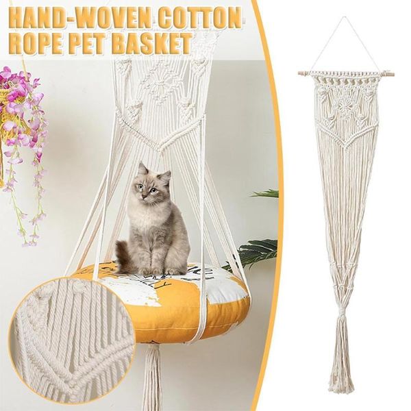 cat beds & furniture hand-woven cotton rope pet hanging basket tapestry stand crafting hammock
cat beds & furniture hand-woven cotton rope pet hanging basket tapestry stand crafting hammock