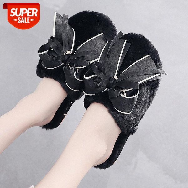 korean bowknot plush thick warm shoes for autumn and winter women's home flat-bottomed cotton slippers #ck3f, Black
korean bowknot plush thick warm shoes for autumn and winter women's home flat-bottomed cotton slippers #ck3f, Black