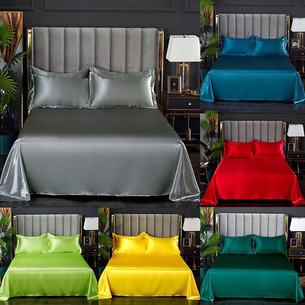 sheets & sets bed linen 2 people flat sheet for single stain solid color set faux silk king queen mattress pad covers170 x230cm
sheets & sets bed linen 2 people flat sheet for single stain solid color set faux silk king queen mattress pad covers170 x230cm