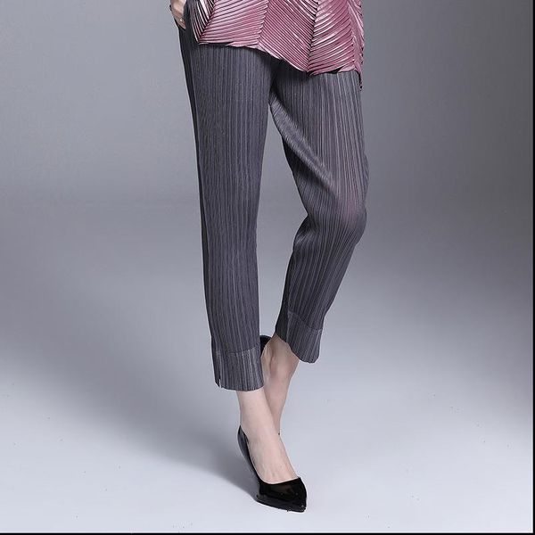 women pant personality pleated trousers for fashion casual elastic waist pencil pants all match yg693, Black;white
women pant personality pleated trousers for fashion casual elastic waist pencil pants all match yg693, Black;white