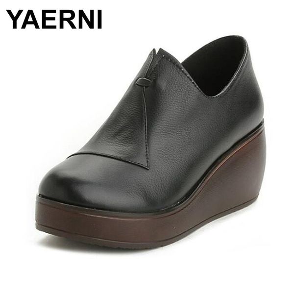 dress shoes yaerni autumn genuine leather women high heels round toe zipper pumps platform, Black
dress shoes yaerni autumn genuine leather women high heels round toe zipper pumps platform, Black