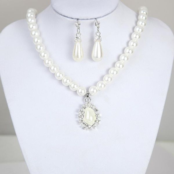 earrings & necklace 2021 imitation pearls pendant suit charm female long statement party nigerian wedding jewelry set, Silver
earrings & necklace 2021 imitation pearls pendant suit charm female long statement party nigerian wedding jewelry set, Silver