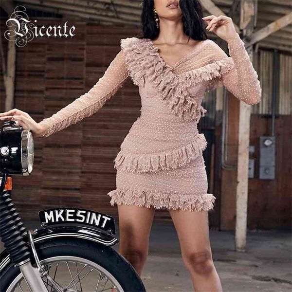 chic lace ruffles design draped dot voile splicing celebrity party club bandage mini dress 210520, Black;gray
chic lace ruffles design draped dot voile splicing celebrity party club bandage mini dress 210520, Black;gray