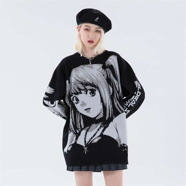 knitted harajuku winter clothes women oversized sweaters long sleeve gothic fashion japanese kawaii cartoon streetwear 210929, White;black
knitted harajuku winter clothes women oversized sweaters long sleeve gothic fashion japanese kawaii cartoon streetwear 210929, White;black