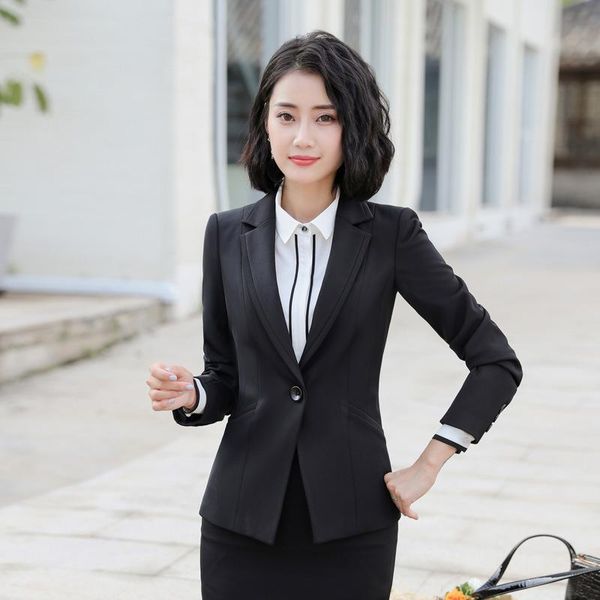 women's suits & blazers fashion single breasted blazer long sleeve slim fit office ladies 2021 formal autumn jacket women, White;black
women's suits & blazers fashion single breasted blazer long sleeve slim fit office ladies 2021 formal autumn jacket women, White;black