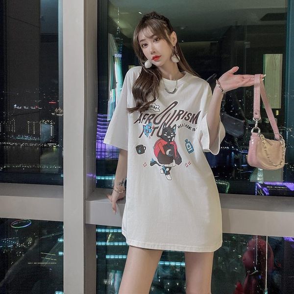 women's t-shirt harajuku cartoon cute kitten print short sleeve t shirts couples fashion tees streetwear women casual loose 100% cotton, White
women's t-shirt harajuku cartoon cute kitten print short sleeve t shirts couples fashion tees streetwear women casual loose 100% cotton, White