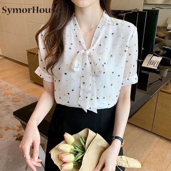 women's blouses & shirts bow floral chiffon blouse 2021 summer white slim short sleeve pullover korean woman clothes chemisier femme a
women's blouses & shirts bow floral chiffon blouse 2021 summer white slim short sleeve pullover korean woman clothes chemisier femme a