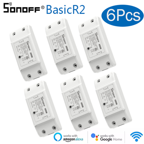 smart home control 6pcs itead sonoff basic r2 ewelink app wireless wifi switch automation alexa google diy interruptor
smart home control 6pcs itead sonoff basic r2 ewelink app wireless wifi switch automation alexa google diy interruptor