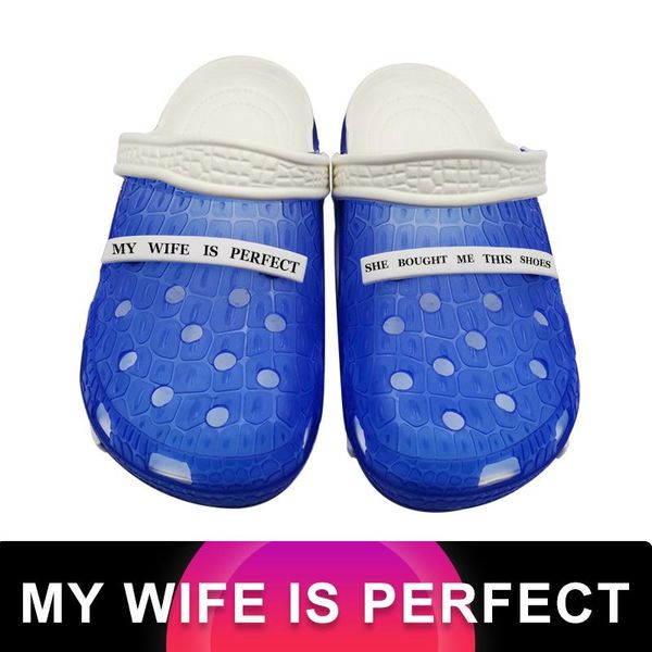 slippers my wife is perfect fashion men shoes eva soft kapcie casual home mmassage indoor buty meskie pantoffels klapki hausschu, Black
slippers my wife is perfect fashion men shoes eva soft kapcie casual home mmassage indoor buty meskie pantoffels klapki hausschu, Black
