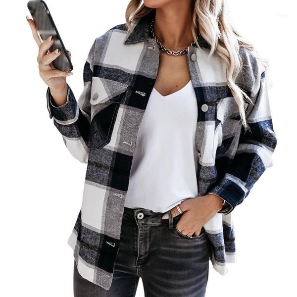 winter green plaid jacket coat women streetwear long leeve thick wool fashion pocket oversized lapel autumn shirts coats women's jacket, Black;brown
winter green plaid jacket coat women streetwear long leeve thick wool fashion pocket oversized lapel autumn shirts coats women's jacket, Black;brown
