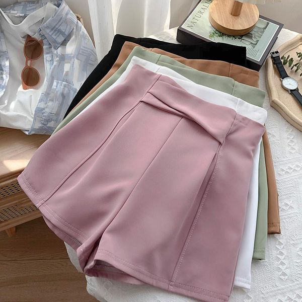 women's shorts ashgaily 2021 women high waist suit casual solid wide chiffon office daily, White;black
women's shorts ashgaily 2021 women high waist suit casual solid wide chiffon office daily, White;black