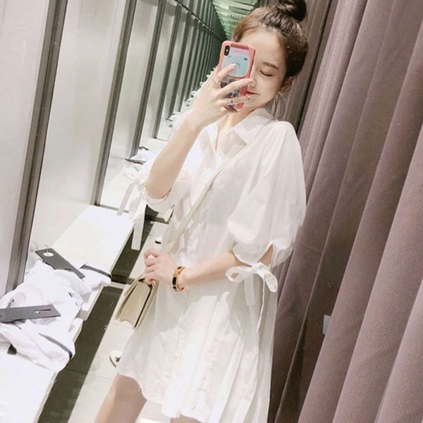 summer casual loose long white shirt, feminine doll's dress lining, Black;gray
summer casual loose long white shirt, feminine doll's dress lining, Black;gray