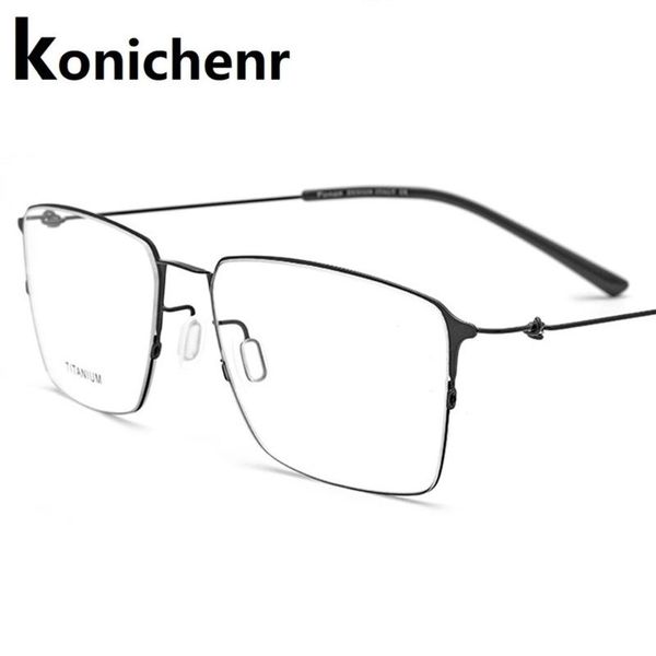 fashion sunglasses frames konichenr square semi optical myopia eye glasses for men prescription eyeglasses frame titanium alloy screwless ey, Black
fashion sunglasses frames konichenr square semi optical myopia eye glasses for men prescription eyeglasses frame titanium alloy screwless ey, Black
