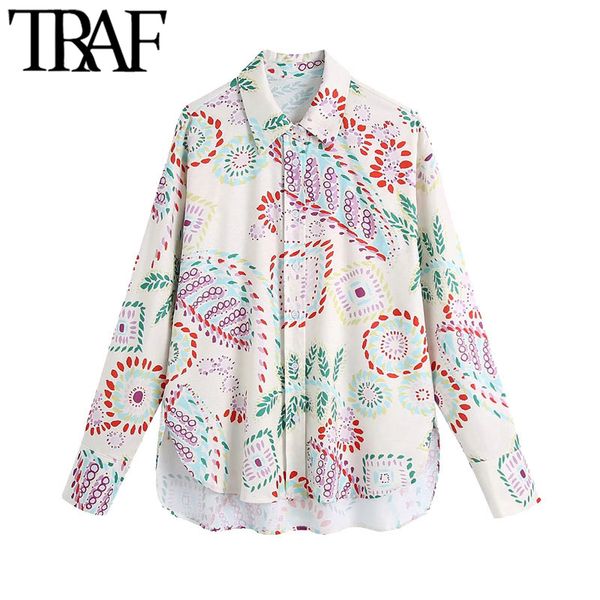 traf women fashion printed loose linen asymmetry blouses vintage long sleeve button-up female shirts blusas chic 210415, White
traf women fashion printed loose linen asymmetry blouses vintage long sleeve button-up female shirts blusas chic 210415, White