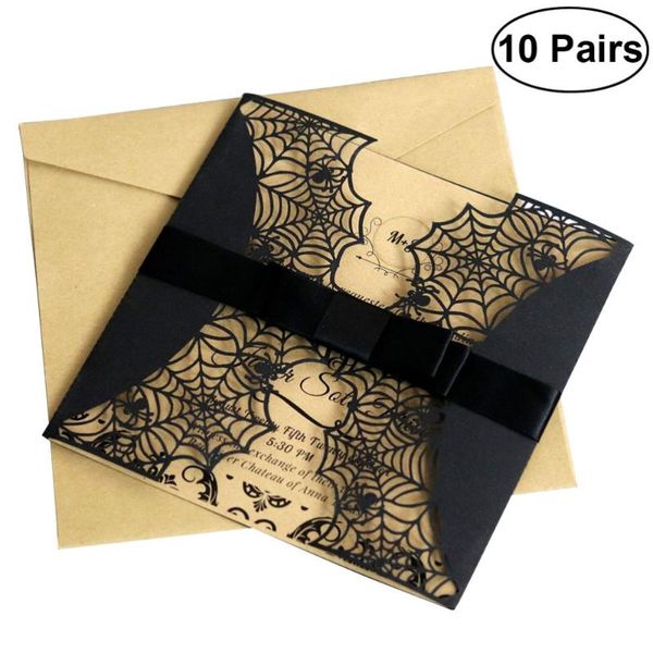 greeting cards 10pcs creative cut invitations hollow horror party spiderweb design with bowknots (black)
greeting cards 10pcs creative cut invitations hollow horror party spiderweb design with bowknots (black)