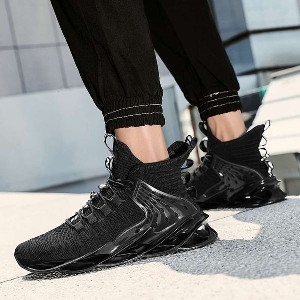 outdoor large size high men's leisure sports blade bottom flying woven breathable fitness new shoes, Black
outdoor large size high men's leisure sports blade bottom flying woven breathable fitness new shoes, Black