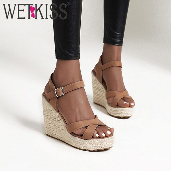 straw weave sandals women wedges shoes woman platform ladies cross strap high heel summer, Black
straw weave sandals women wedges shoes woman platform ladies cross strap high heel summer, Black