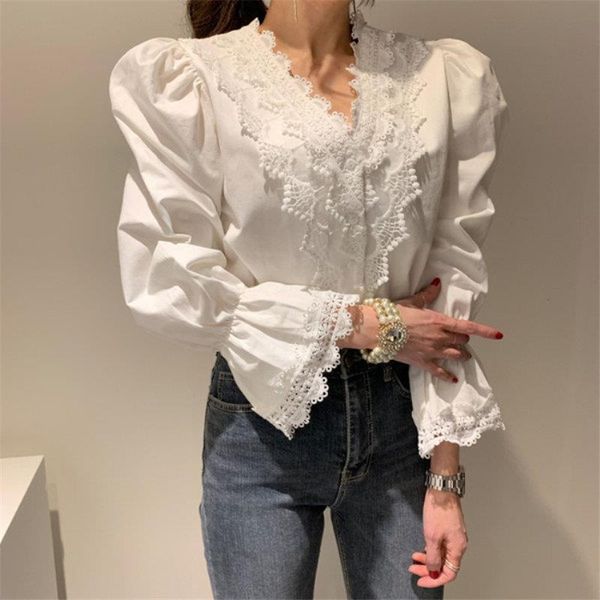 ol womens shirt office lady casual v neck shirts sweet chic patchwork lace flare sleeves warm all match stylish blouses, White
ol womens shirt office lady casual v neck shirts sweet chic patchwork lace flare sleeves warm all match stylish blouses, White