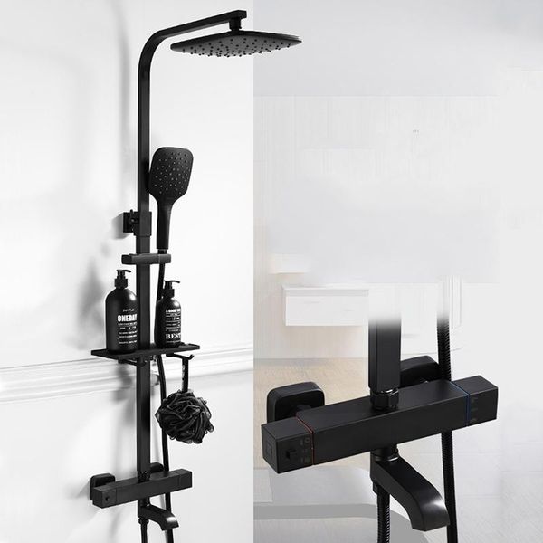bathroom shower faucet set thermostatic black brass & cold mixer tap bathtub faucets sets
bathroom shower faucet set thermostatic black brass & cold mixer tap bathtub faucets sets