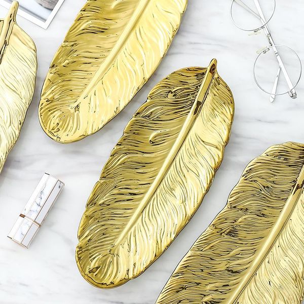 kitchen storage & organization 1 pcs nordic gold feather shape ceramic tray jewelry plate dessert dinnerware tabledecoration accessories
kitchen storage & organization 1 pcs nordic gold feather shape ceramic tray jewelry plate dessert dinnerware tabledecoration accessories