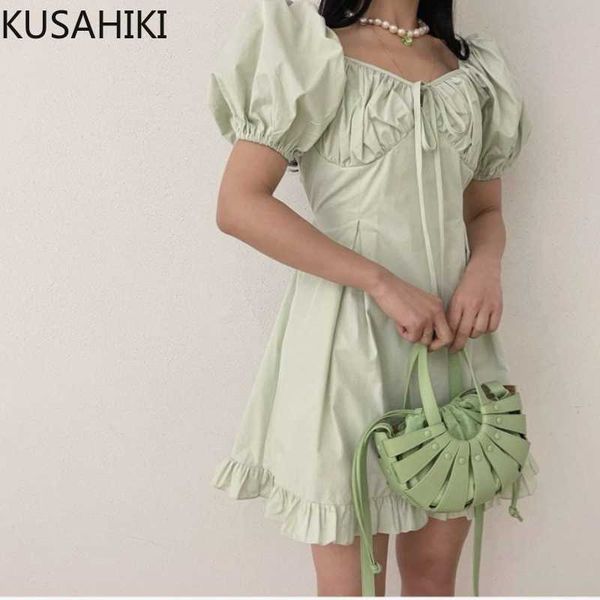 kusahiki summer dress bow tie square collar puff sleeve vestidos femme korean ruffle a-line mini woman dresses 6h709 210602, Black;gray
kusahiki summer dress bow tie square collar puff sleeve vestidos femme korean ruffle a-line mini woman dresses 6h709 210602, Black;gray