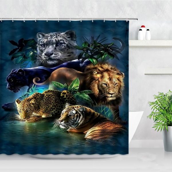 wild animals tiger lion leopard elephant pattern shower curtains green plant water print creative home decor bathroom curtain
wild animals tiger lion leopard elephant pattern shower curtains green plant water print creative home decor bathroom curtain