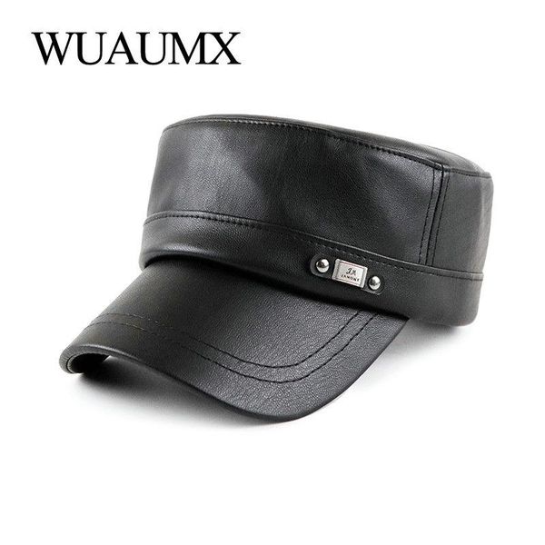 wuaumx pu leather military hats for men flat cap simple army solid black autumn winter dad hat faux wide brim, Blue;gray
wuaumx pu leather military hats for men flat cap simple army solid black autumn winter dad hat faux wide brim, Blue;gray