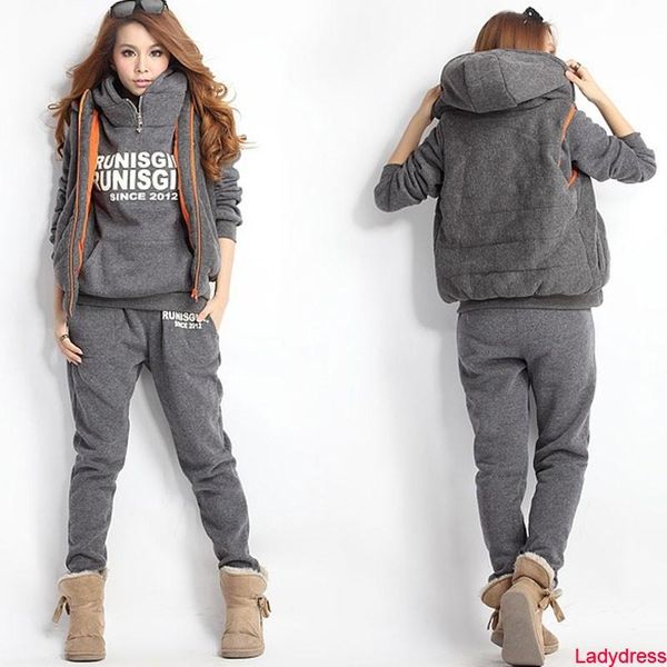 women's jumpsuits & rompers 2021 autumn winter sports 3 piece outfits hoodies suits thickened female furring casual women plus size 6xl, Black;white
women's jumpsuits & rompers 2021 autumn winter sports 3 piece outfits hoodies suits thickened female furring casual women plus size 6xl, Black;white