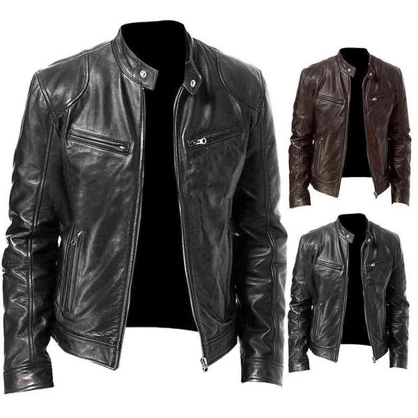 autumn winter men stand collar zipper faux leather motorcycle et short coat, Black
autumn winter men stand collar zipper faux leather motorcycle et short coat, Black