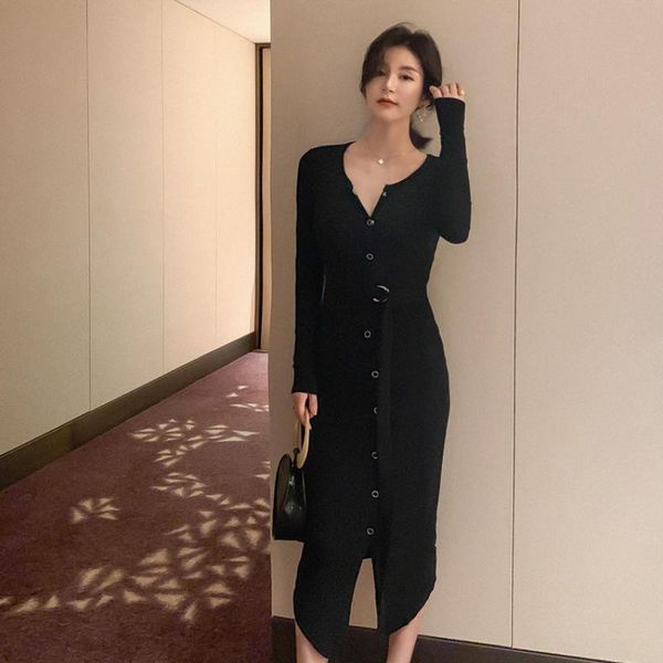 2021fashion women's black long sleeve bodycon dress party v-neck button front slit casual dresses, Black;gray
2021fashion women's black long sleeve bodycon dress party v-neck button front slit casual dresses, Black;gray