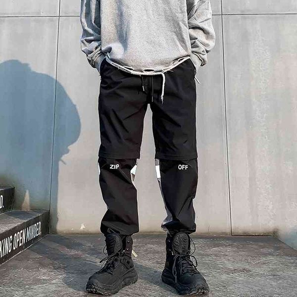 men's pants spring men joggers hip hop harem streetwear ribbons removable casual trousers cargo abz628 wm01, Black
men's pants spring men joggers hip hop harem streetwear ribbons removable casual trousers cargo abz628 wm01, Black