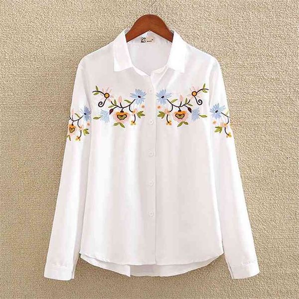 arrival spring autumn women white shirt plus size long sleeve embroidery blouse all-matched casual blouses female d199 210512
arrival spring autumn women white shirt plus size long sleeve embroidery blouse all-matched casual blouses female d199 210512