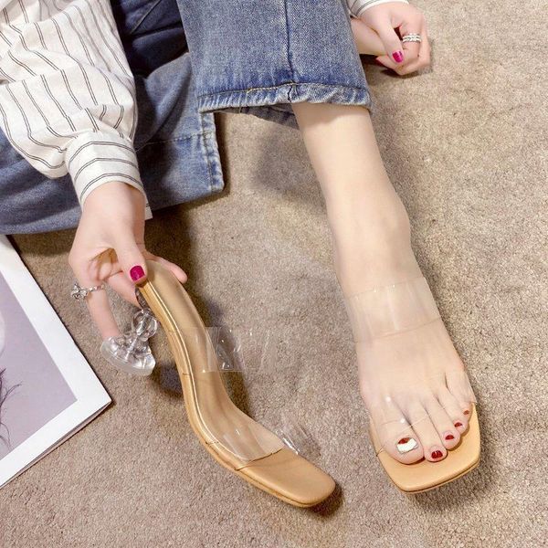 slippers slipper fairy style 2021 summer student thick heel transparent belt cool round head open toe high shoes girl, Black
slippers slipper fairy style 2021 summer student thick heel transparent belt cool round head open toe high shoes girl, Black