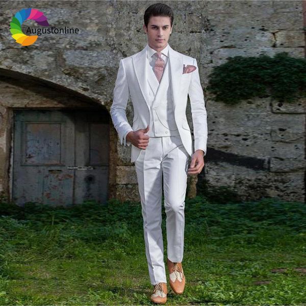 men's suits & blazers white italian wedding men groom wear tuxedos 3 pieces (jacket+pants+vest) bridegroom man prom uuxl, White;black
men's suits & blazers white italian wedding men groom wear tuxedos 3 pieces (jacket+pants+vest) bridegroom man prom uuxl, White;black