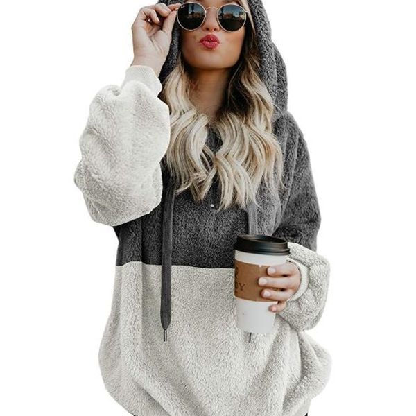 women's hoodies & sweatshirts autumn and winter patchwork color contrast rope hooded coat, Black
women's hoodies & sweatshirts autumn and winter patchwork color contrast rope hooded coat, Black