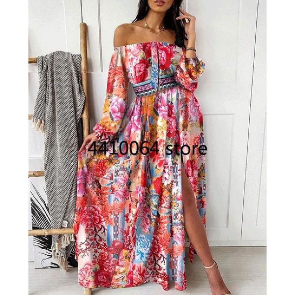 ethnic clothing vintage africa dresses women 2021 autumn off the shoulder puff sleeve colorful print high slit dress big swing vestidos, Red
ethnic clothing vintage africa dresses women 2021 autumn off the shoulder puff sleeve colorful print high slit dress big swing vestidos, Red