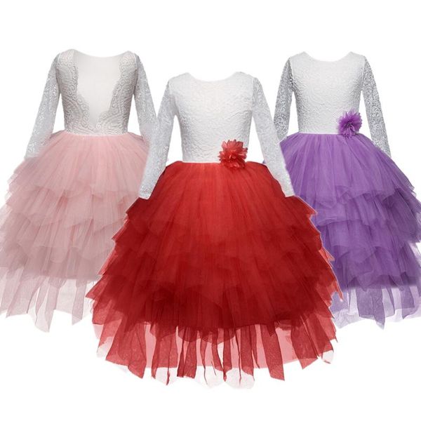 girl's dresses lace girls dress long sleeve spring autumn wedding for ceremony backless cake christmas, Red;yellow
girl's dresses lace girls dress long sleeve spring autumn wedding for ceremony backless cake christmas, Red;yellow