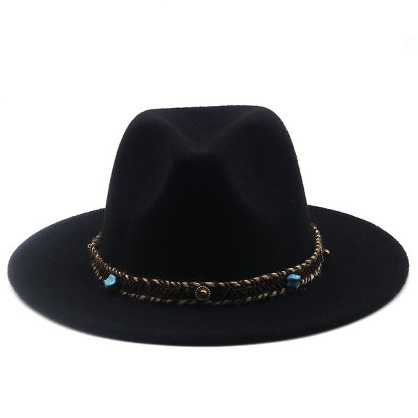wide brim hats 2021 european american high-quality wide-brimmed men women's fedora fashion woolen panama jazz felt hat, Blue;gray
wide brim hats 2021 european american high-quality wide-brimmed men women's fedora fashion woolen panama jazz felt hat, Blue;gray