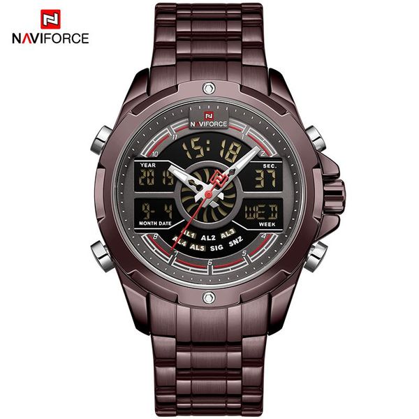 wristwatches naviforce fashion business men watch quartz digital male clock military sport stainless steel led man wristwat, Slivery;brown
wristwatches naviforce fashion business men watch quartz digital male clock military sport stainless steel led man wristwat, Slivery;brown