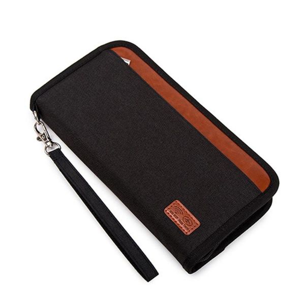 card holders holder full closure outdoor cash passport organizer antitheft storage waterproof travel wallet zipper multifunctional, Brown;gray
card holders holder full closure outdoor cash passport organizer antitheft storage waterproof travel wallet zipper multifunctional, Brown;gray