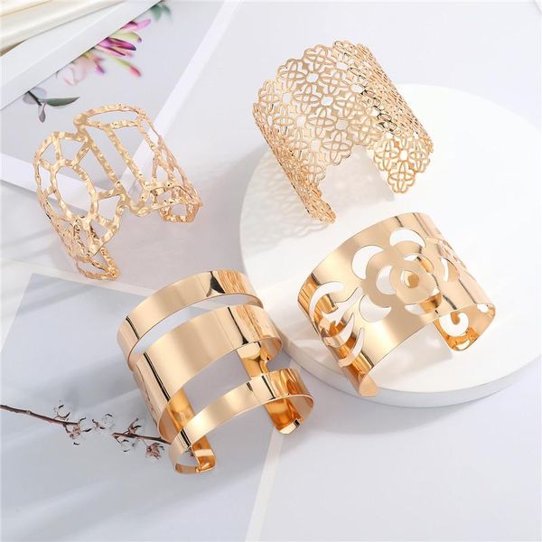 bangle european shiny metal flower leaf rhombus bracelet for women men open adjustable wide cuff party wedding jewelry b26, Black
bangle european shiny metal flower leaf rhombus bracelet for women men open adjustable wide cuff party wedding jewelry b26, Black