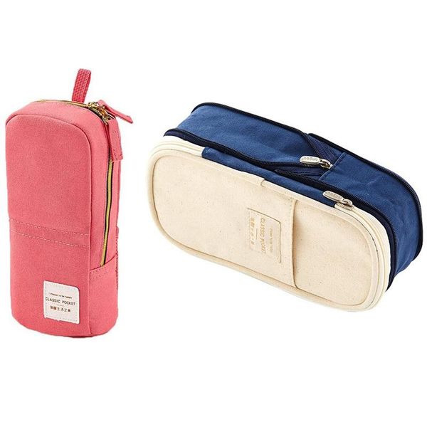 2pcs large capacity zipper pencil case pen pouch bag office student canvas stationery case(navy blue & pink) bags
2pcs large capacity zipper pencil case pen pouch bag office student canvas stationery case(navy blue & pink) bags